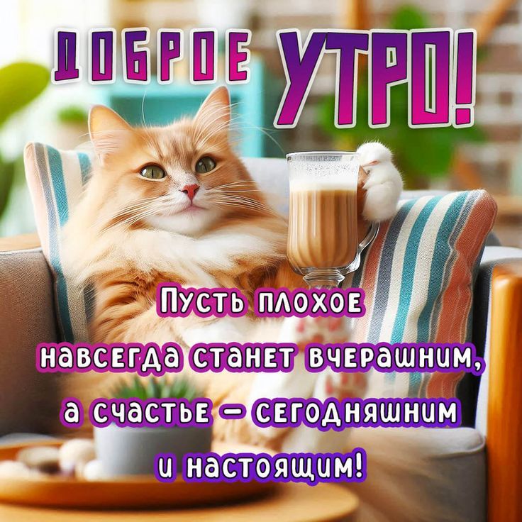 ДОБРОЕ УТРО! Пусть плохое навсегда станет вчерашним, а счастье – сегодняшним и настоящим!