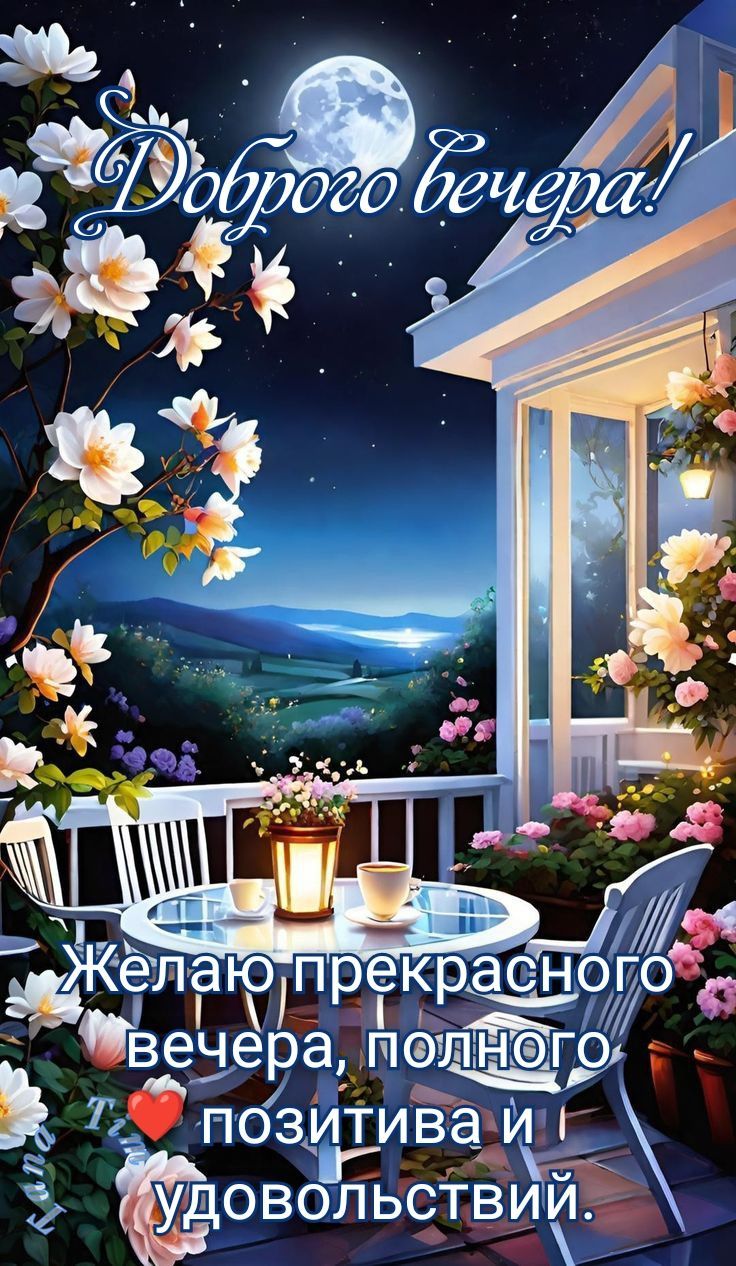 Доброего вечера! Желаю прекрасного вечера, полного ❤️ позитива и удовольствий.