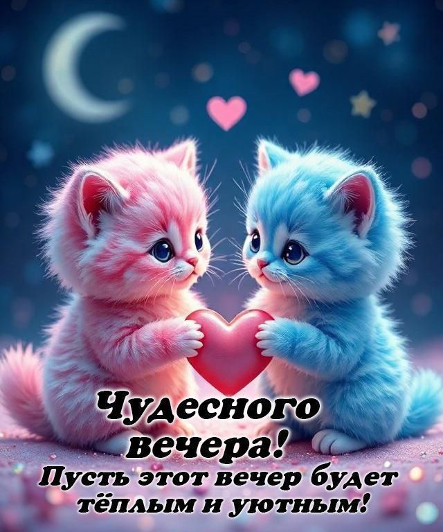 Чудесного вечера! Пусть этот вечер будет тёплым и уютным!