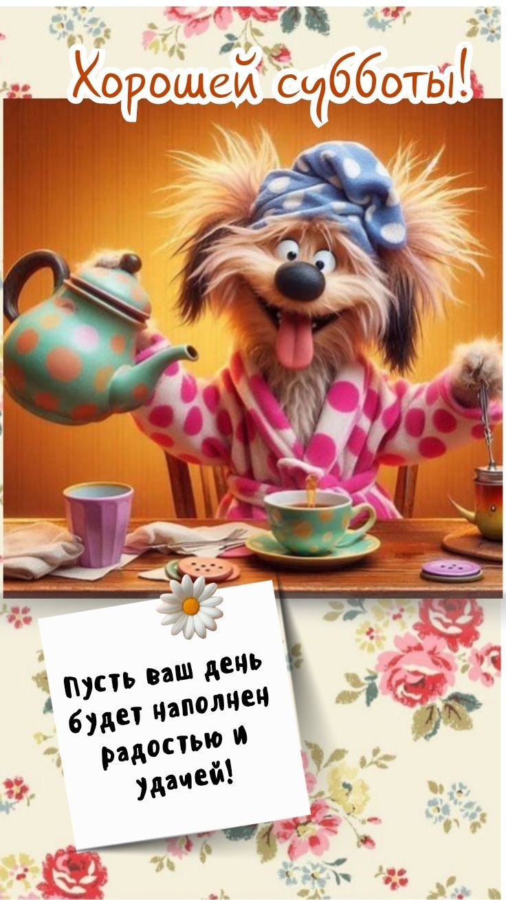 Хорошей субботы!
пусть ваш день будет наполнен радостью и удачей!