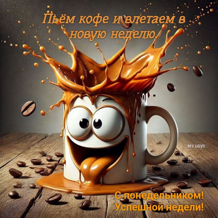 Пьём кофе и влетаем в новую неделю
С понедельником! Успешной недели!