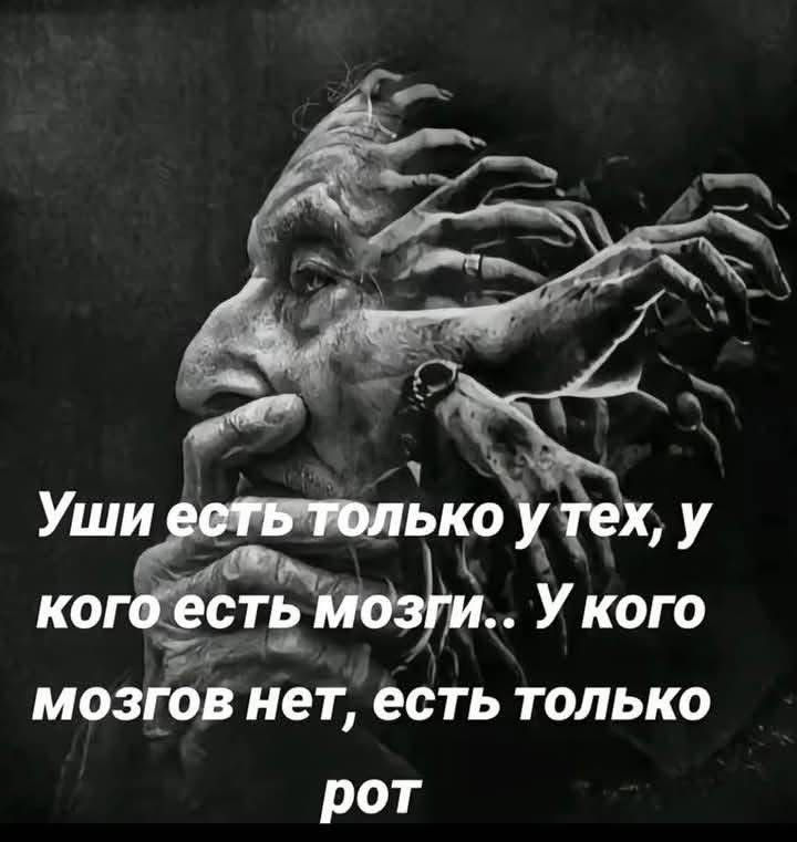 Уши есть только у тех, у кого есть мозги.. У кого мозгов нет, есть только рот