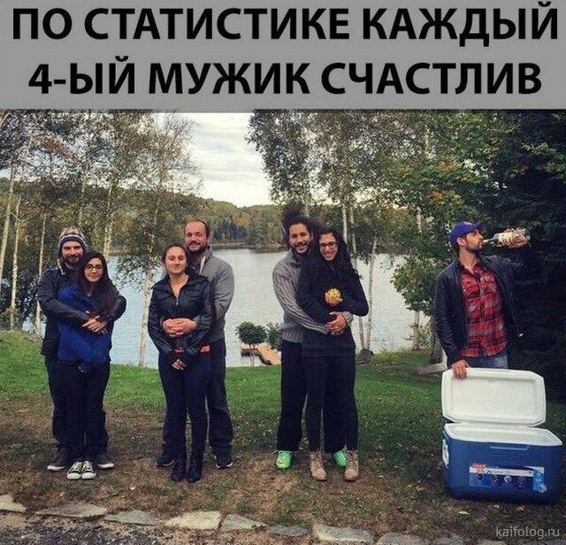 ПО СТАТИСТИКЕ КАЖДЫЙ 4-ИЙ МУЖИК СЧАСТЛИВ