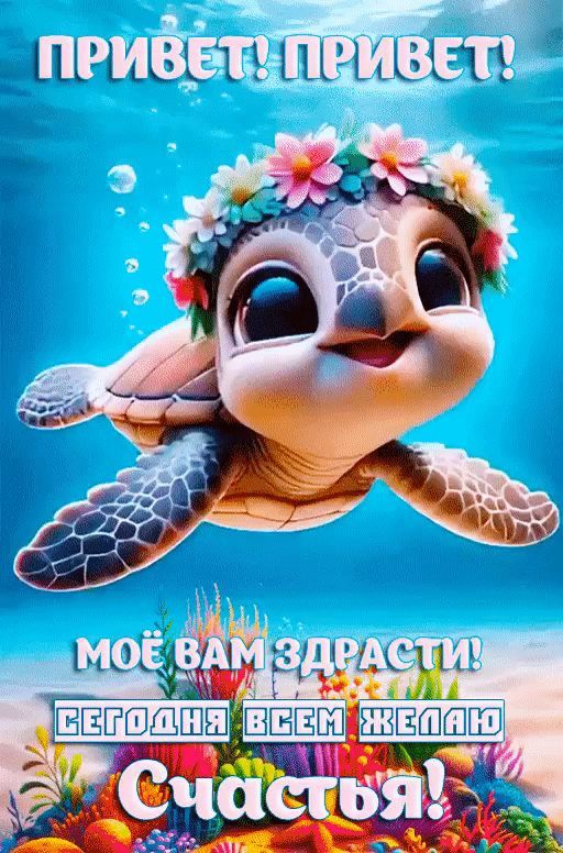 ПРИВЕТ! ПРИВЕТ!
МОЁ ВАМ ЗДРАСТИ!
СЕГОДНЯ ВСЕМ ЖЕЛАЮ СЧАСТЬЯ!