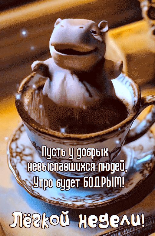 Пусть у добрых невыспавшихся людей, Утро будет БОДРЫМ! Лёгкой недели!