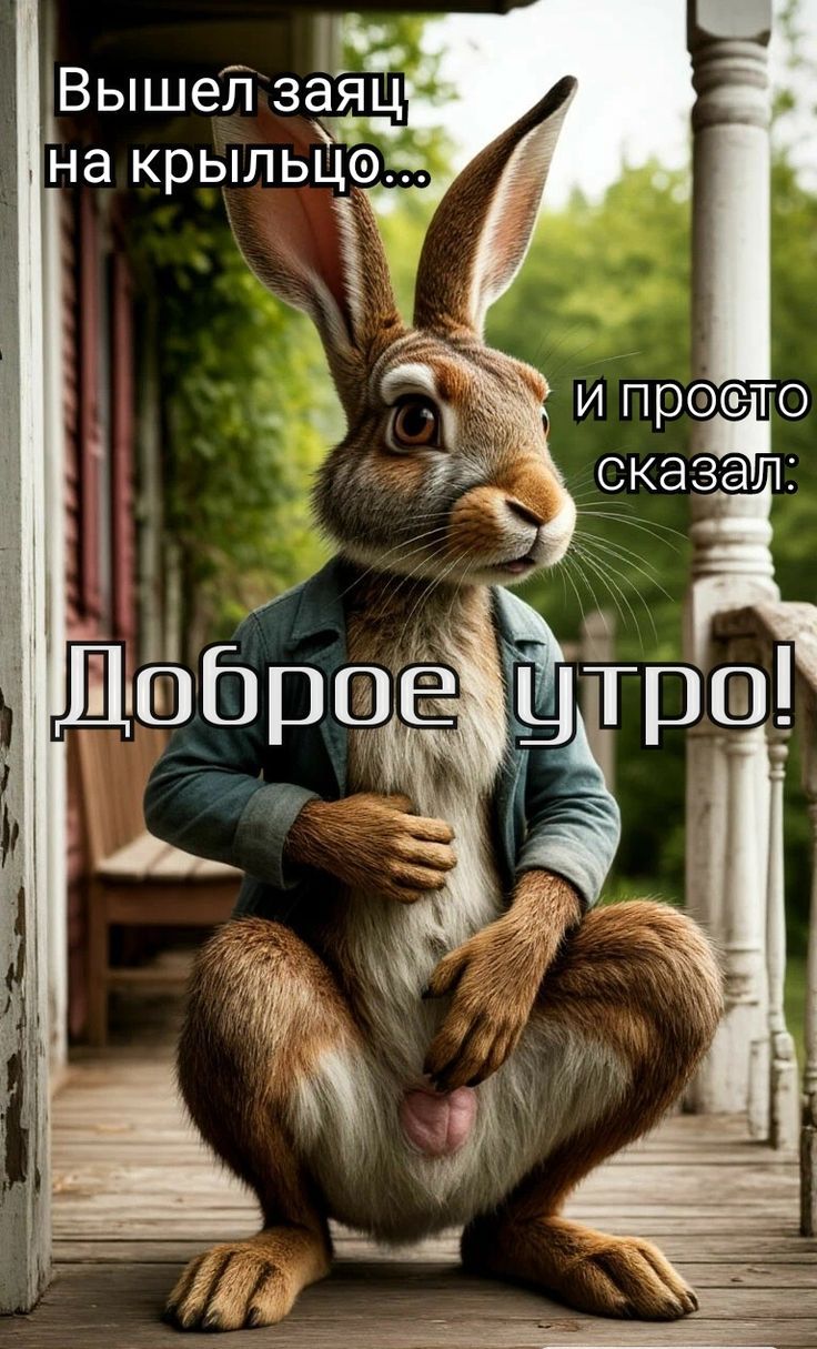 Вышел заяц на крыльцо... и просто сказал: Доброе утро!