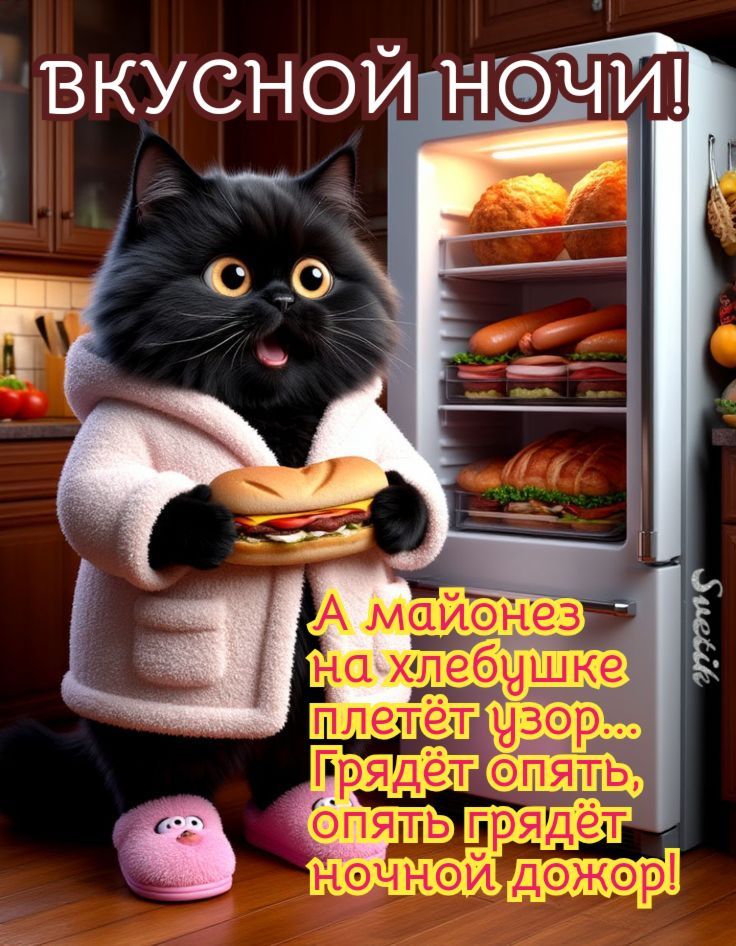 ВКУСНОЙ НОЧИ! А майонез на хлебушке плетёт узор... Грядёт опять, опять грядёт ночной дождь!