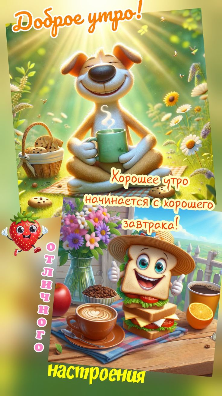 Доброе утро! Хорошее утро начинается с хорошего завтрака! Отличного настроения.
