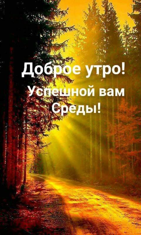 Доброе утро! Успешной вам среды!