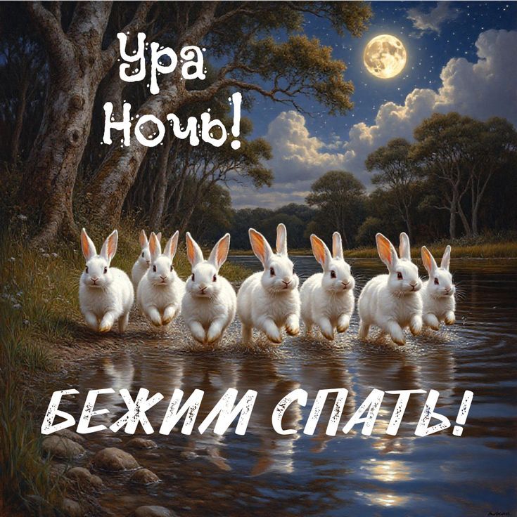 Ура ночь! Бежим спать!