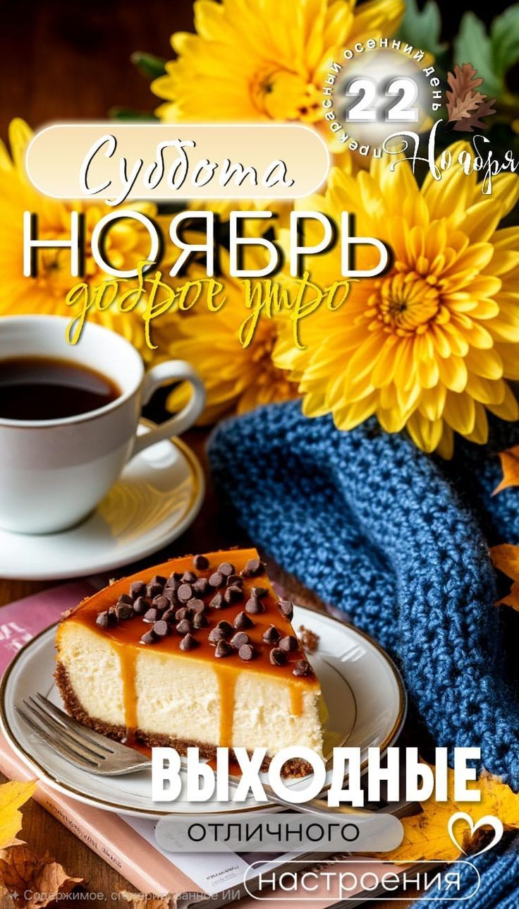 Суббота НОЯБРЬ доброе утро. Выходные отличного настроения.