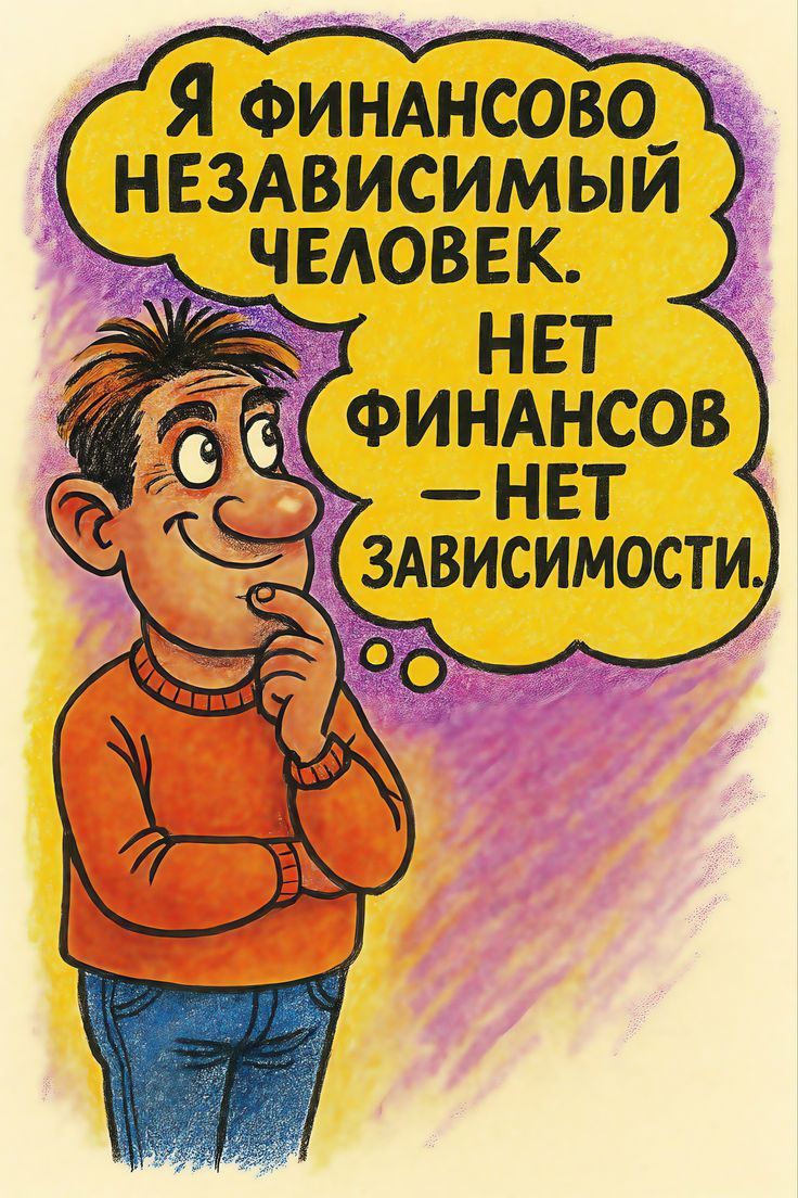Я финансово независимый человек. Нет финансов — нет зависимости.