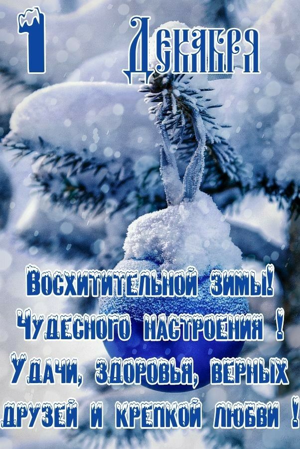 1 января Восхитительной зимы! Чудесного настроения! Удачи, здоровья, верных друзей и крепкой любви!