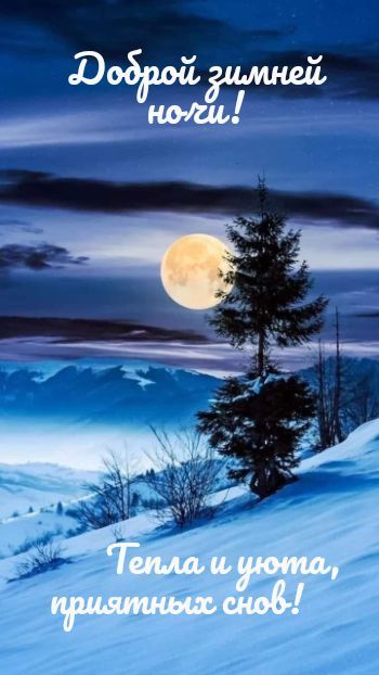 Доброй зимней ночи!
Тепла и уюта, приятных снов!