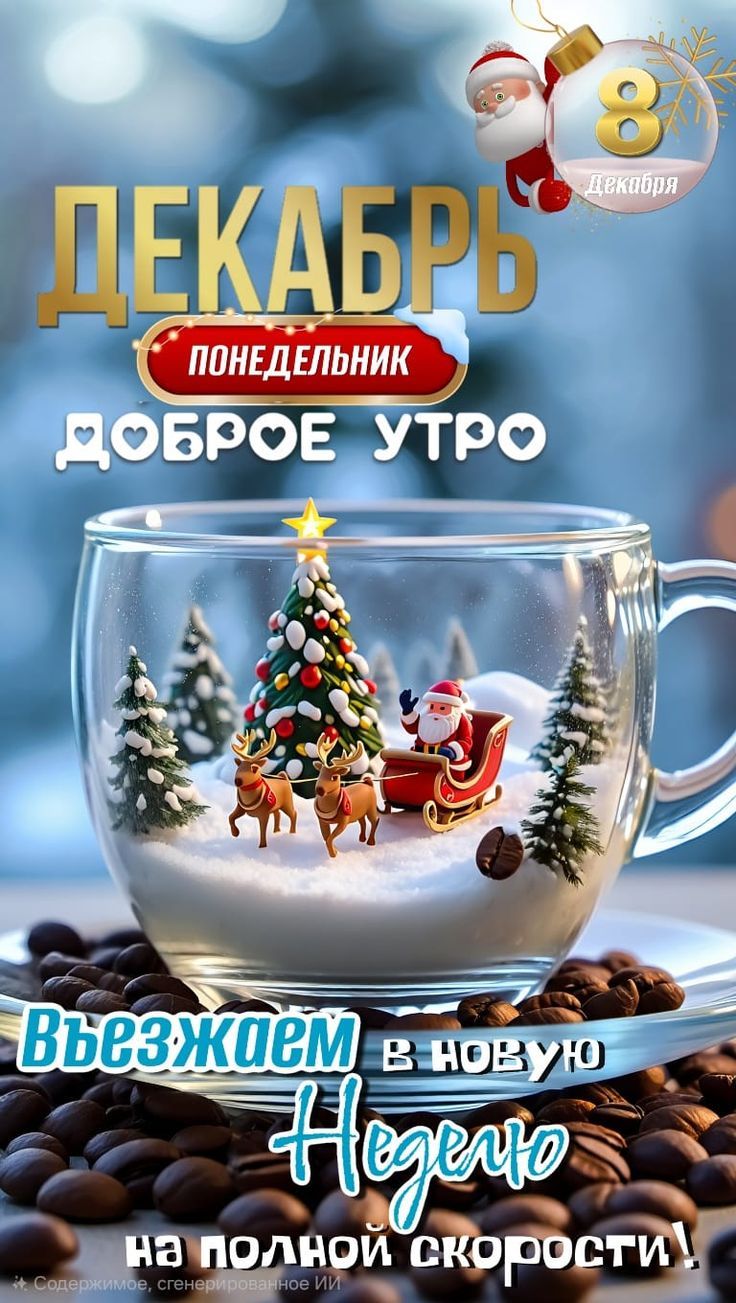 ДЕКАБРЬ
ПОНЕДЕЛЬНИК
ДОБРОЕ УТРО
Выезжаем в новую неделю на полной скорости!