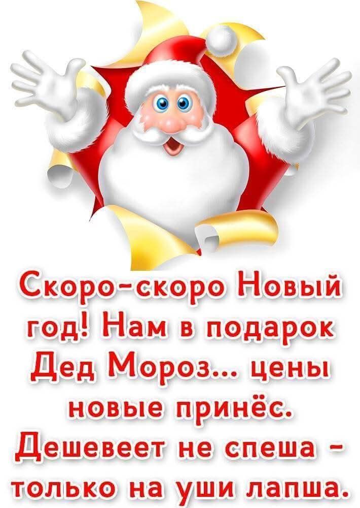 Скоро-скоро Новый год! Нам в подарок Дед Мороз... цены новые принёс. Дешевеет не спеша - только на уши лапша.