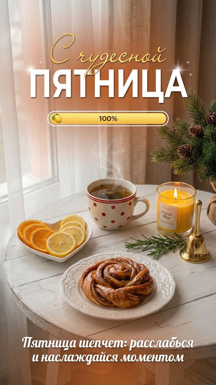 С чудесной ПЯТНИЦА
Пятница шепчет: расслабься и наслаждайся моментом