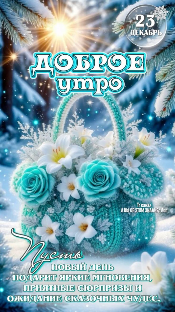 Доброе утро. Пусть новый день подарит яркие мгновения, принятые сюрпризы и ожидание сказочных чудес.