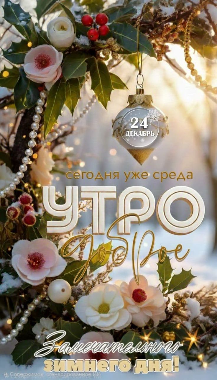 24 декабря. сегодня уже среда. УТРО Замечательного зимнего дня!