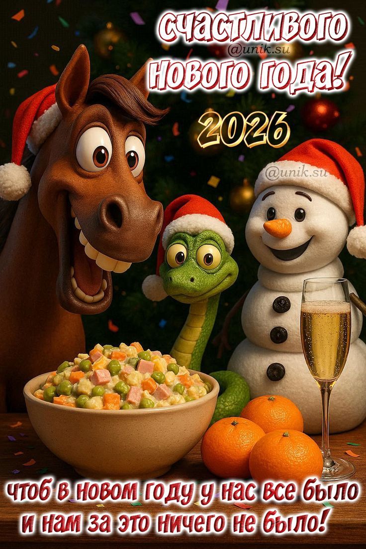 Счастливого нового года! 2026 Чтобы в новом году у нас всё было и нам за это ничего не было!