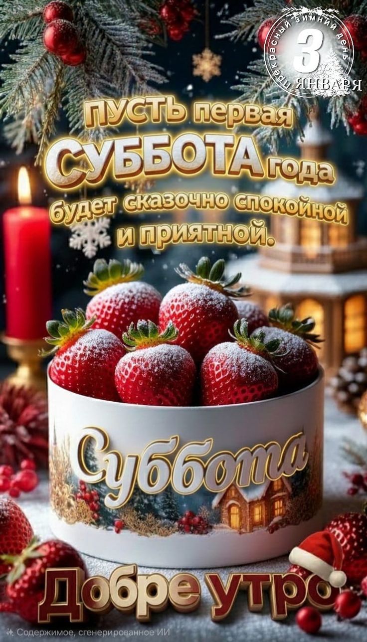пусть первая суббота года будет сказочно спокойной и приятной. Субботы Добре утро