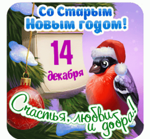 Со Старым Новым годом! 14 декабря
Спасибо, любви и добра!