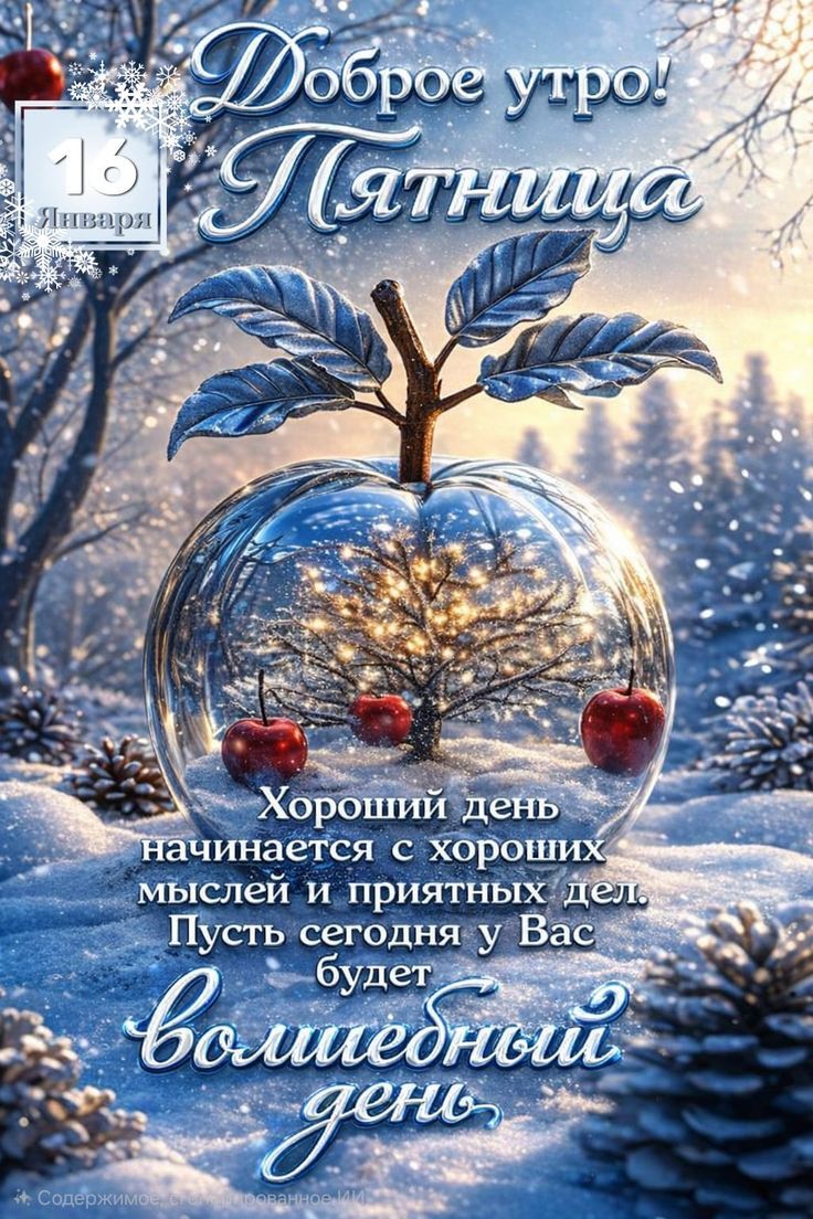 Доброе утро! Пятница. Хороший день начинается с хороших мыслей и приятных дел. Пусть сегодня у Вас будет волшебный день.