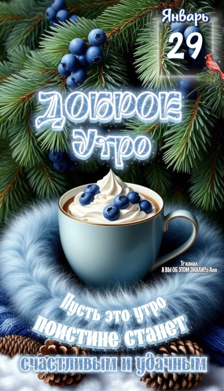 Январь 29 
Доброе утро 
Пусть это утро подарит счастливым и удачным