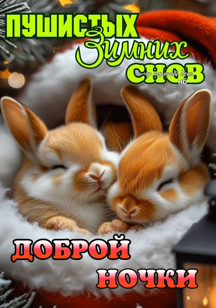 ПУШИСТЫХ ЗИМНИХ СНОВ ДОБРОЙ НОЧКИ