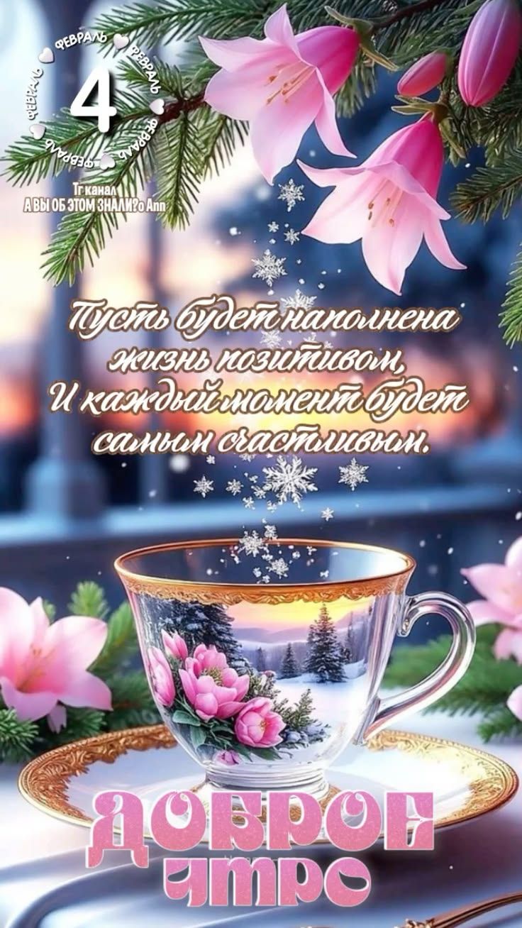 Пусть будет наполнена жизнь позитивом, и каждый момент будет самым счастливым. Доброе утро.