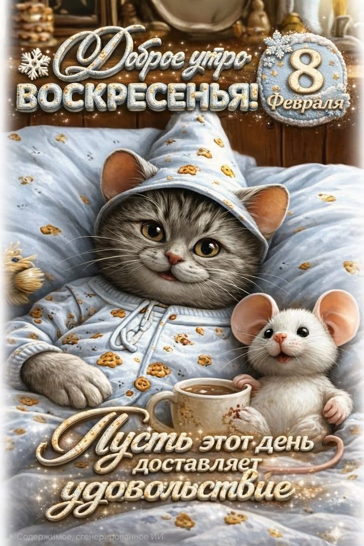 Доброе утро. Воскресенье. 8 Февраля. Пусть этот день доставляет удовольствие.