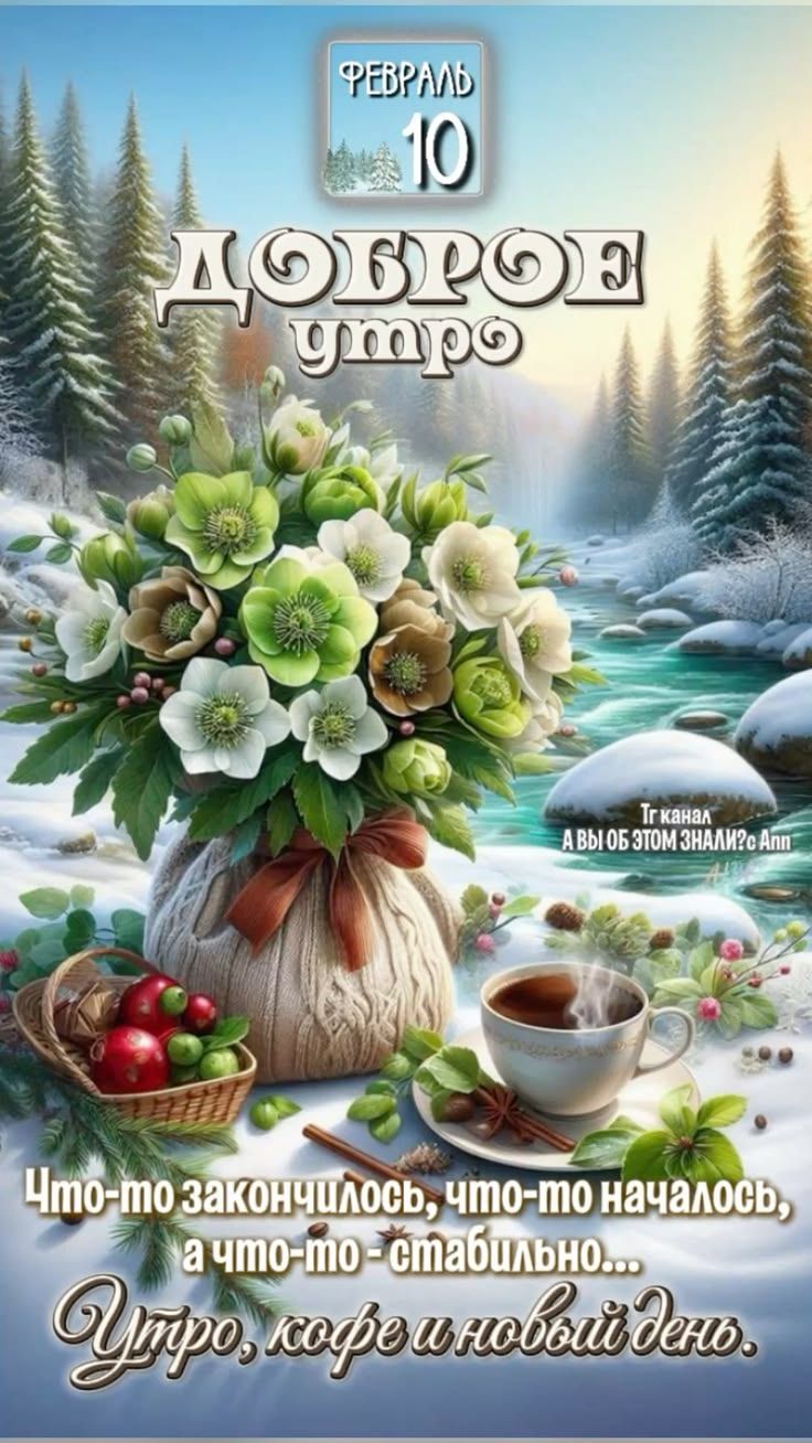 ФЕВРАЛЬ 10
Доброе утро
Что-то закончилось, что-то началось, а что-то — стабильно...
Утро, кофе и новый день.