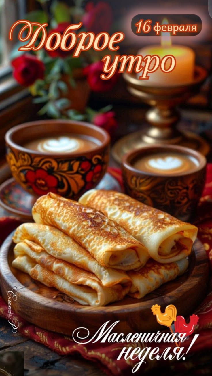 Доброе утро
16 февраля
Масленичная неделя!