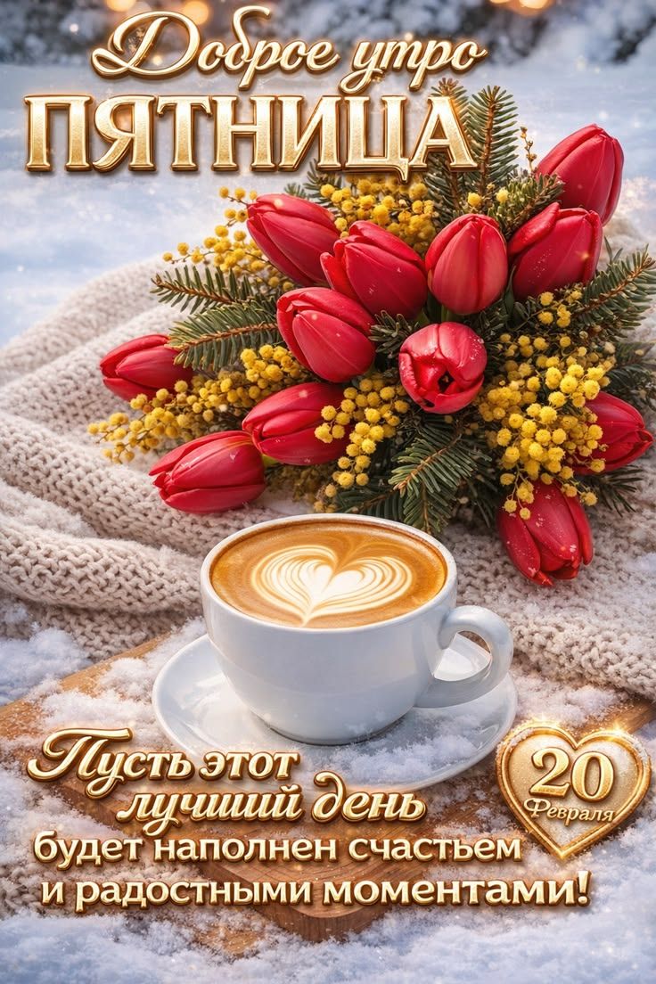 Доброе утро ПЯТНИЦА Пусть этот лучший день будет наполнен счастьем и радостными моментами!