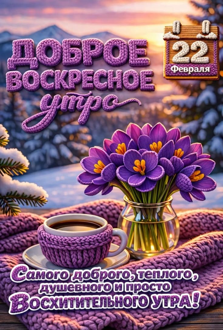 Доброе воскресное утро. 22 Февраля. Самого доброго, теплого, душевного и просто восхитительного утра!