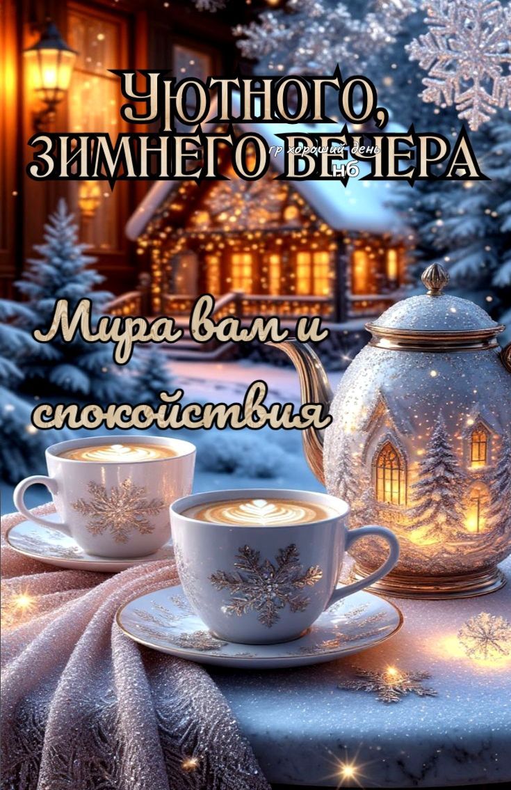 Уютного, зимнего дня.
Мира вам и спокойствия