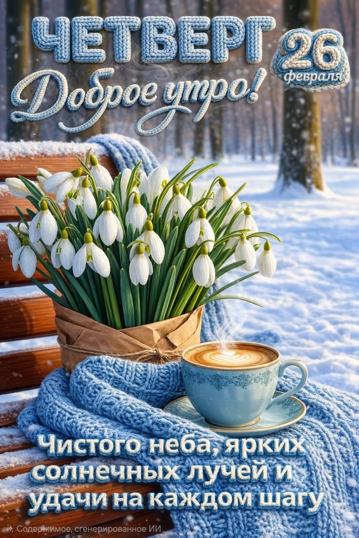ЧЕТВЕРГ 26 февраля Доброе утро! Чистого неба, ярких солнечных лучей и удачи на каждом шагу