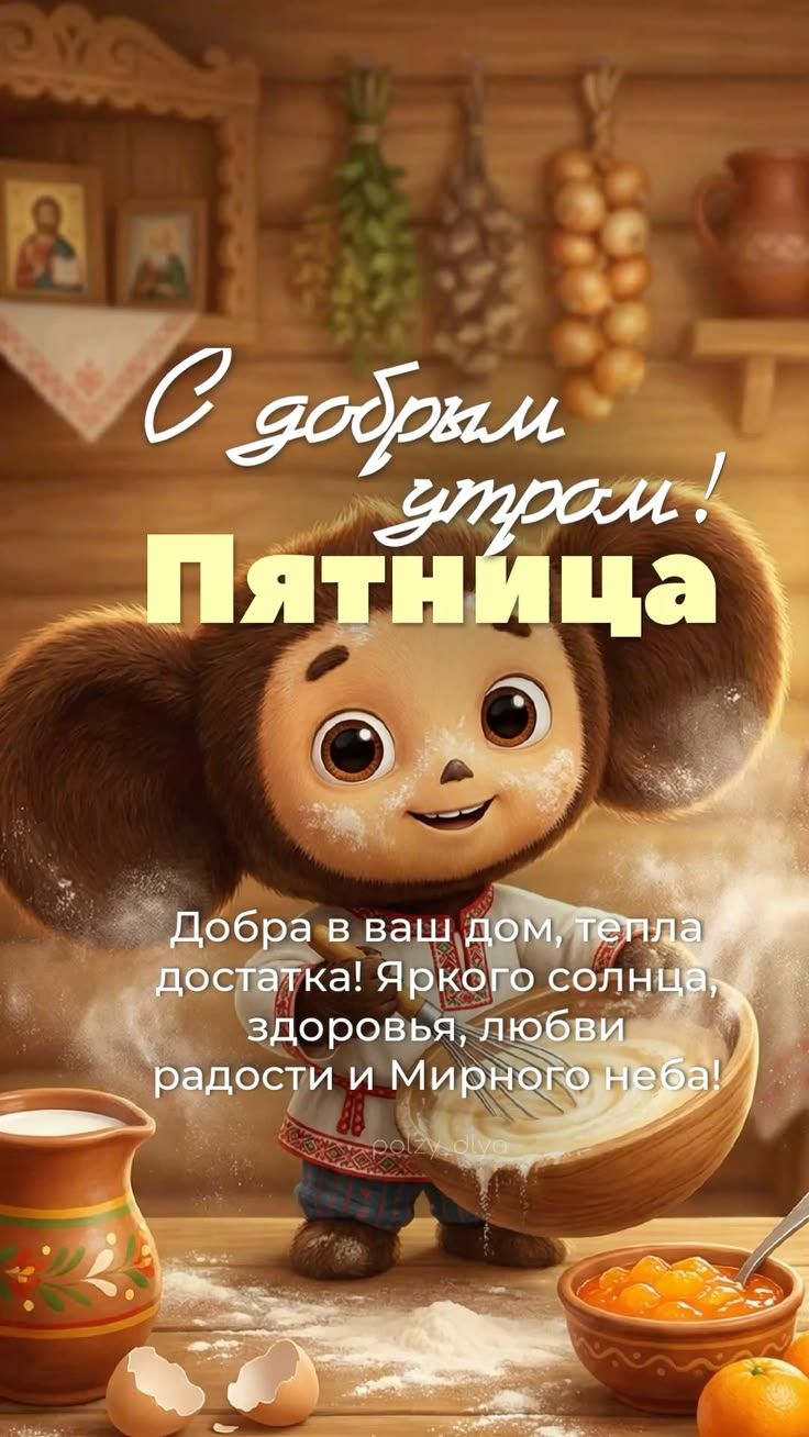 С добрым утром! Пятница
Добра в ваш дом, тепла достaтaк! Яркого солнца, здоровья, любви, радости и Мирного неба!
