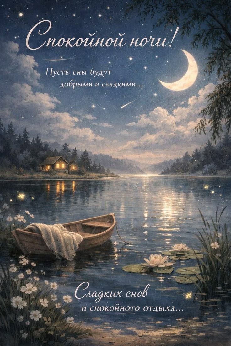 Спокойной ночи! Пусть сны будут добрыми и сладкими... Сладких снов и спокойного отдыха...