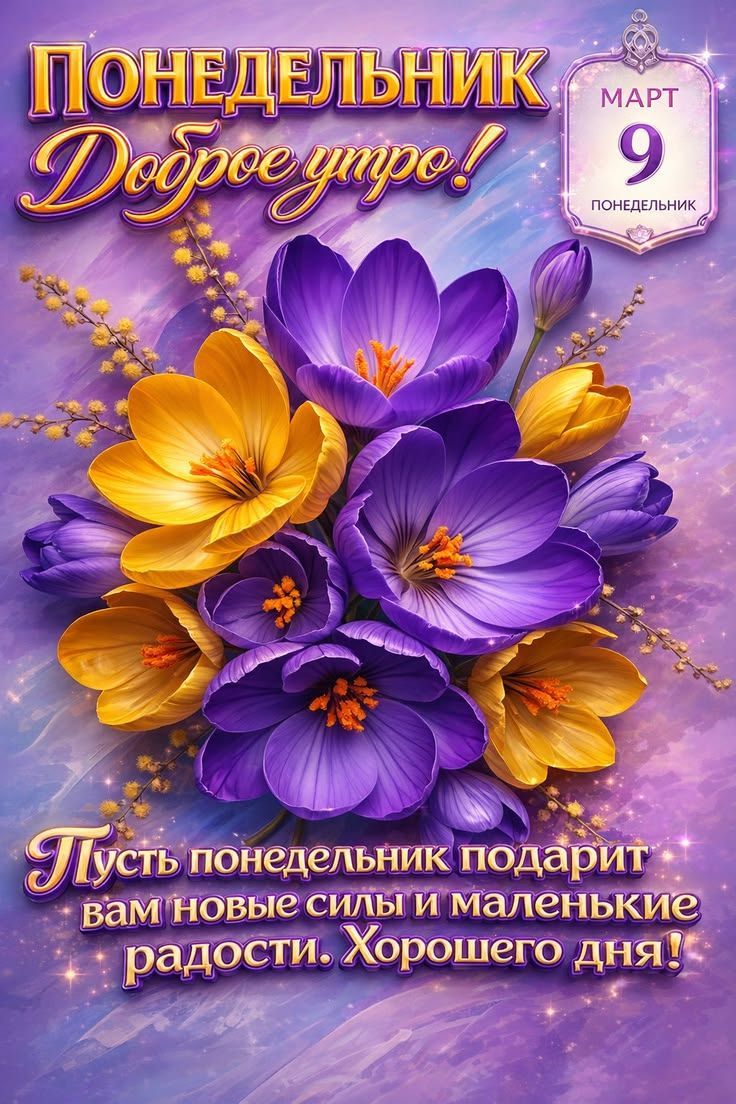 ПОНЕДЕЛЬНИК Доброе утро! Пусть понедельник подарит вам новые силы и маленькие радости. Хорошего дня!