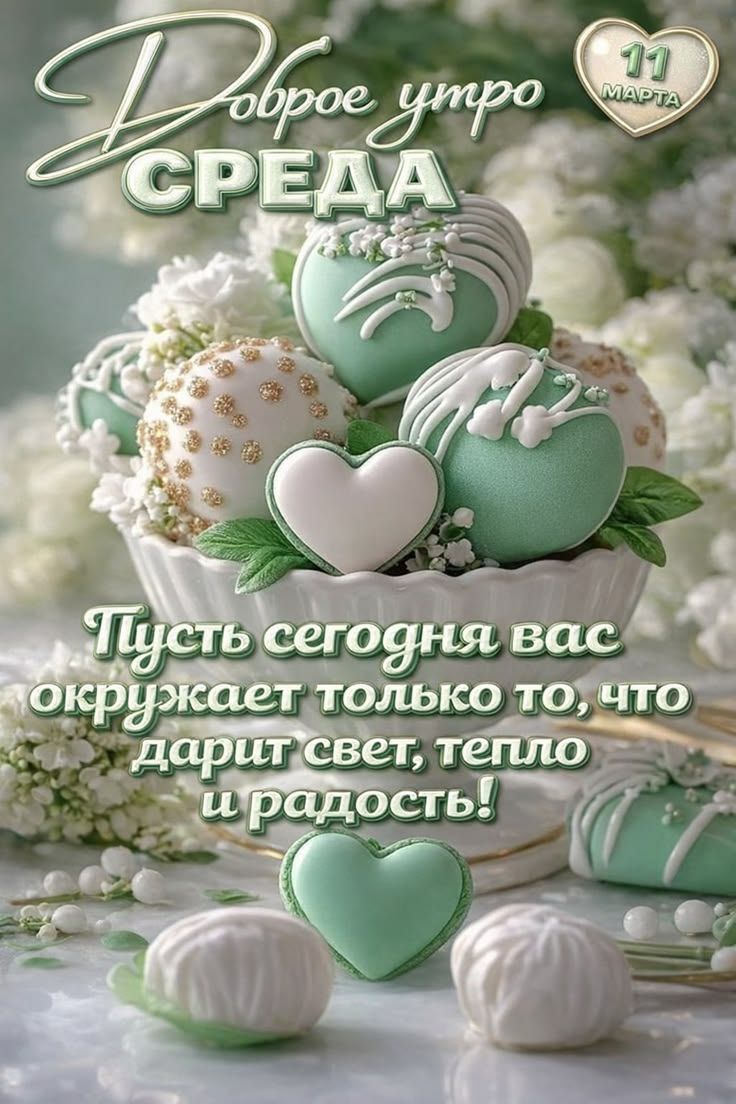 Доброе утро СРЕДА 11 марта. Пусть сегодня вас окружает только то, что дарит свет, тепло и радость!