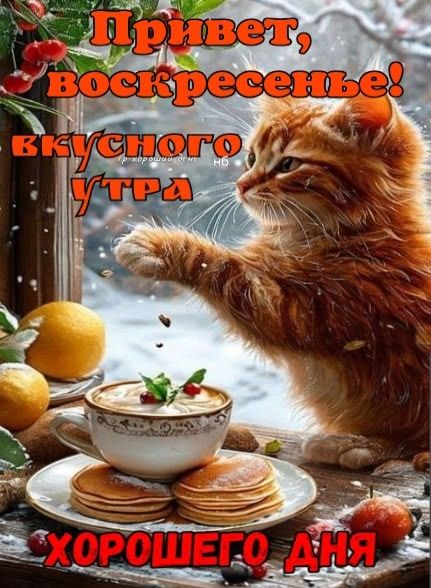 Привет, воскресенье! вкусного утра ХОРОШЕГО ДНЯ