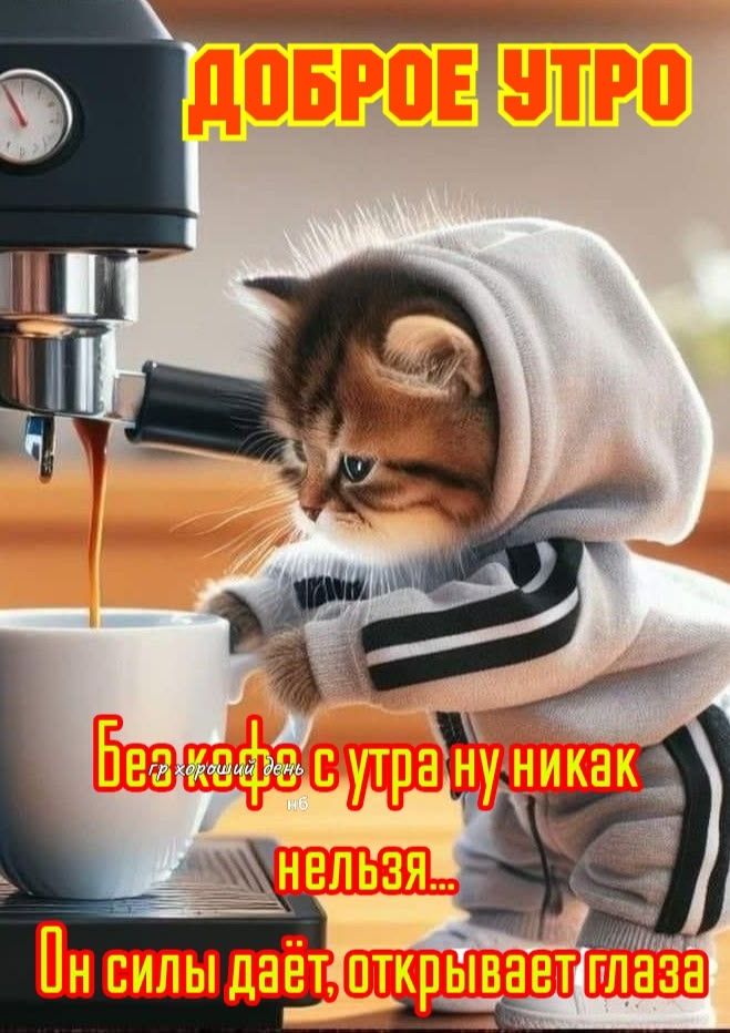 ДОБРОЕ УТРО Без кофе с утра ну никак нельзя... Он силы даёт, открывает глаза