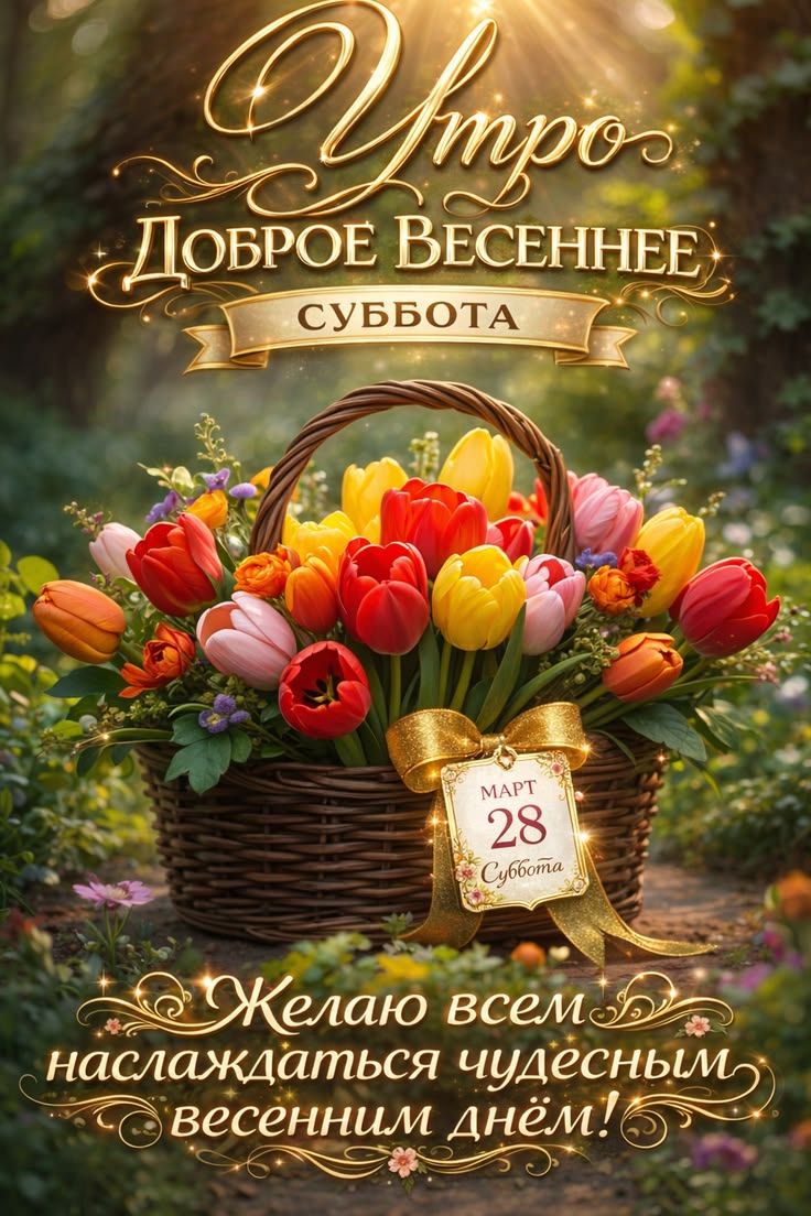 Утро Доброе Весеннее Суббота МАРТ 28 Суббота Желаю всем наслаждаться чудесным весенним днём!