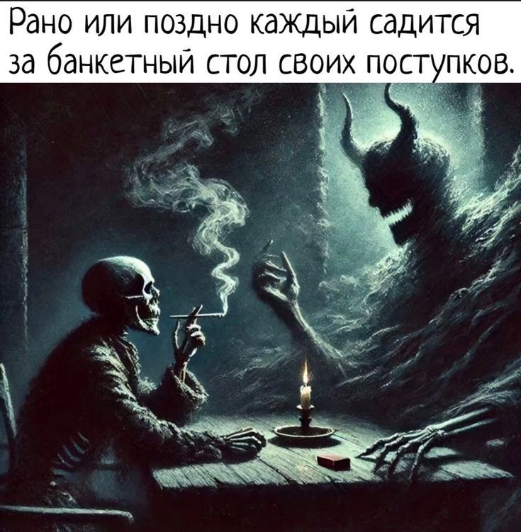 Рано или поздно каждый садится за банкетный стол своих поступков.