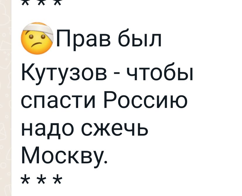 ххх Прав был Кутузов чтобы спасти Россию надо сжечь Москву