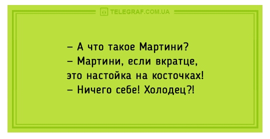 А что такое Мартини Мартини если вкратце это настойка на косточках Ничегп себе Холодец