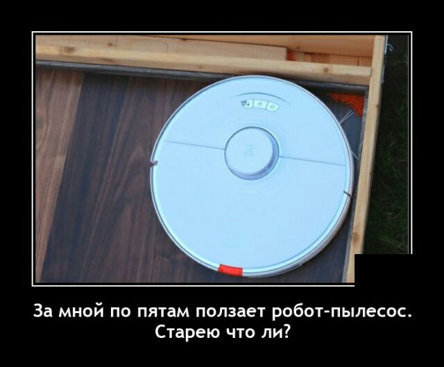 За мной по пятам ползает роботпылесос Старею что ли