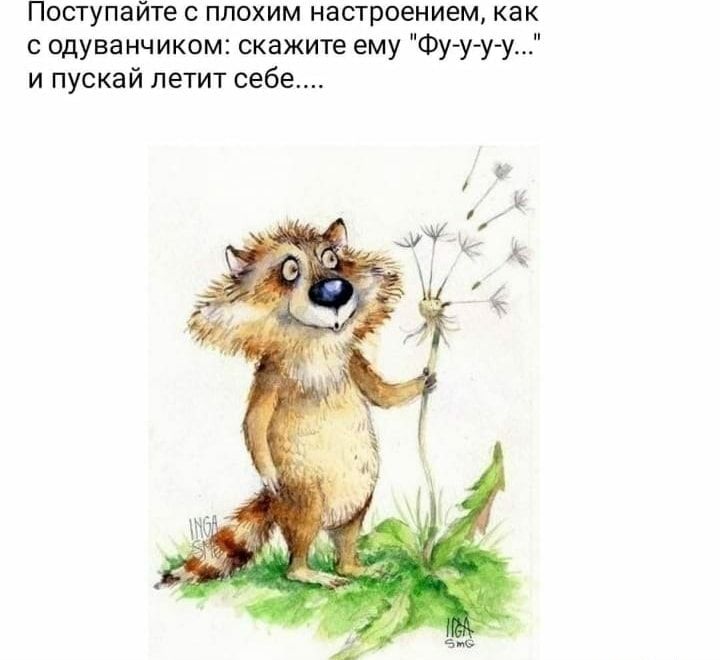 Поступайте с плохим настроением, как с одуванчиком: скажите ему 