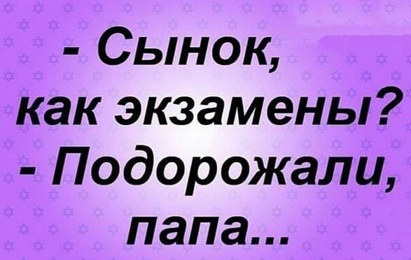Сынок как экзамены Подорожали папа